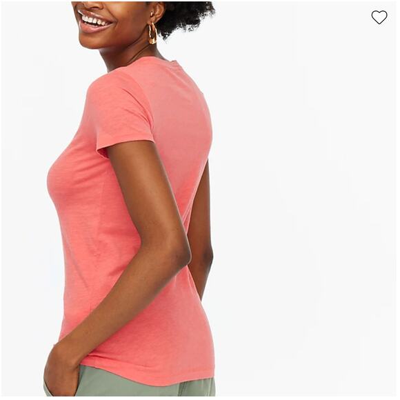 NWT J. Crew Rose Blossom Pink/Orange Vintage Cotton Crewneck Tee -SIZE XL - Picture 5 of 8